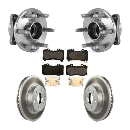 Front Hub Bearing Assembly Coat Brake Rotor Pad Kit For Chevrolet Colorado GMC Canyon 4WD KBB-114006