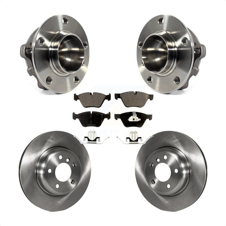 Front Hub Bearing Assembly With Disc Brake Rotors And Semi-Metallic Pads Kit For 2012-2014 BMW 528i Without Performance Brakes 330mm Diameter Rotor KBB-114045