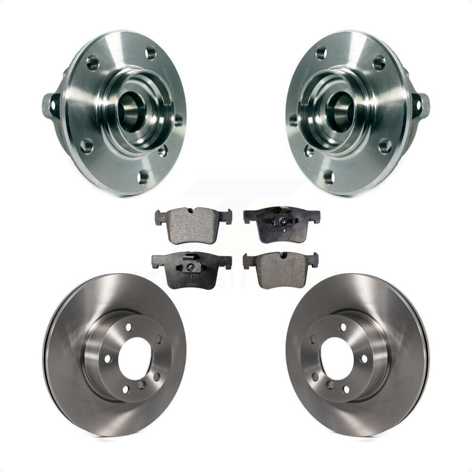 Front Hub Bearing Assembly With Disc Brake Rotors And Semi-Metallic Pads Kit For BMW 328i xDrive 320i 428i Gran Coupe GT 228i 328d KBB-114053