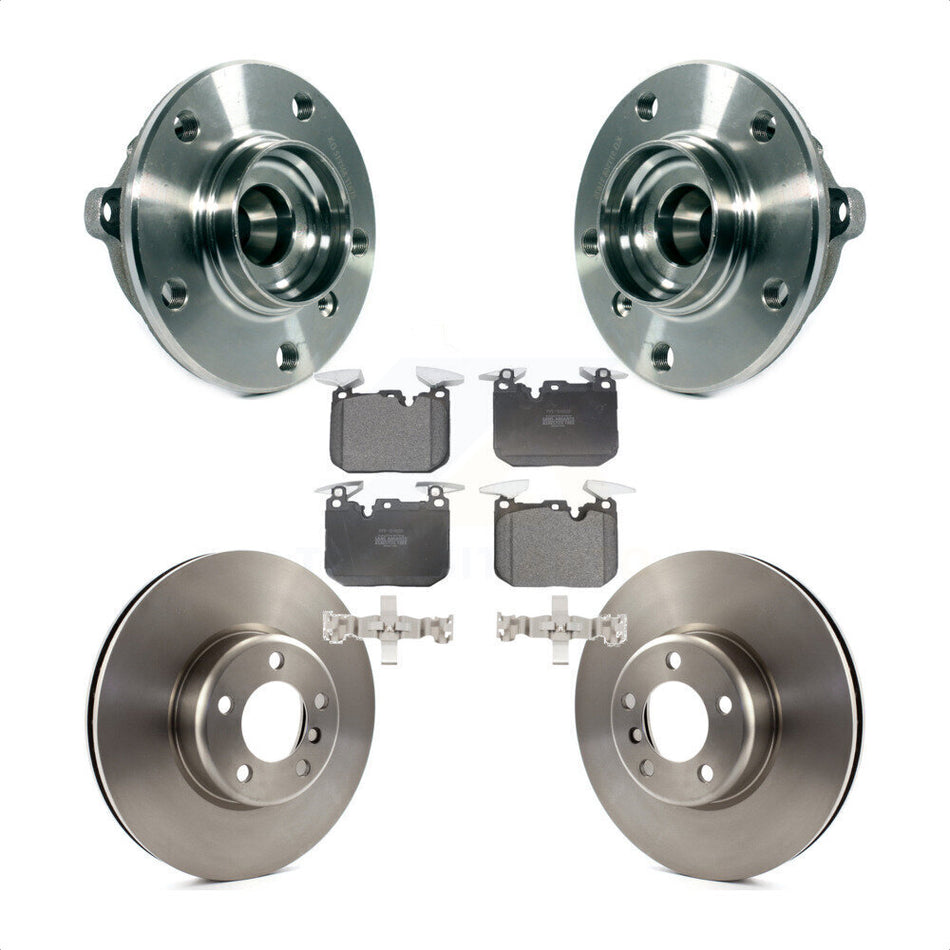 Front Hub Bearing Assembly With Disc Brake Rotors And Semi-Metallic Pads Kit For BMW 428i xDrive Gran Coupe 228i 340i 435i KBB-114056