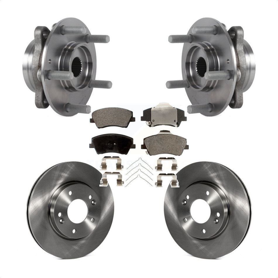 Front Hub Bearing Assembly With Disc Brake Rotors And Semi-Metallic Pads Kit For Hyundai Elantra KBB-114073