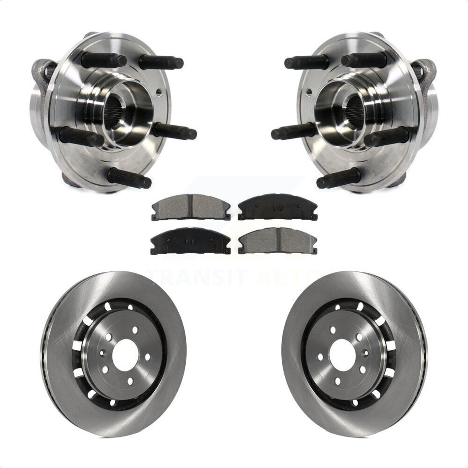 Front Hub Bearing Assembly With Disc Brake Rotors And Semi-Metallic Pads Kit For Ford Taurus Police Interceptor Sedan Special Service KBB-114092