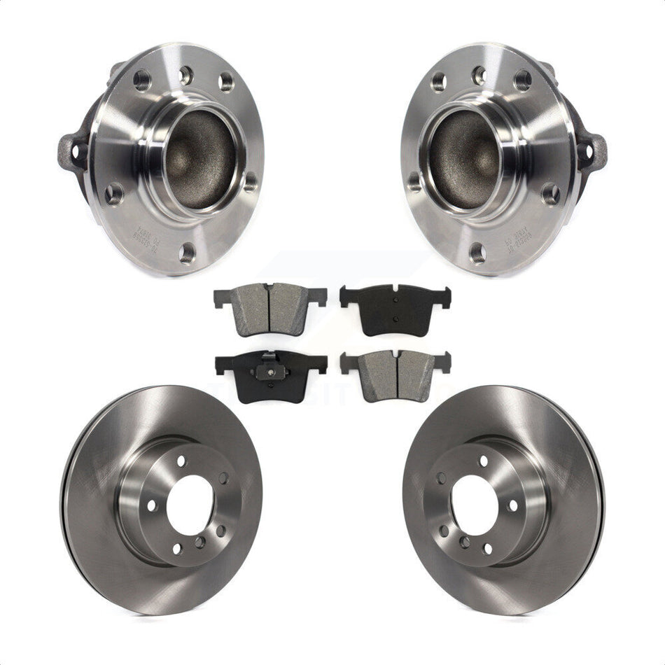 Front Hub Bearing Assembly With Disc Brake Rotors And Semi-Metallic Pads Kit For BMW 328i 320i 428i Gran Coupe 228i 328d KBB-114093