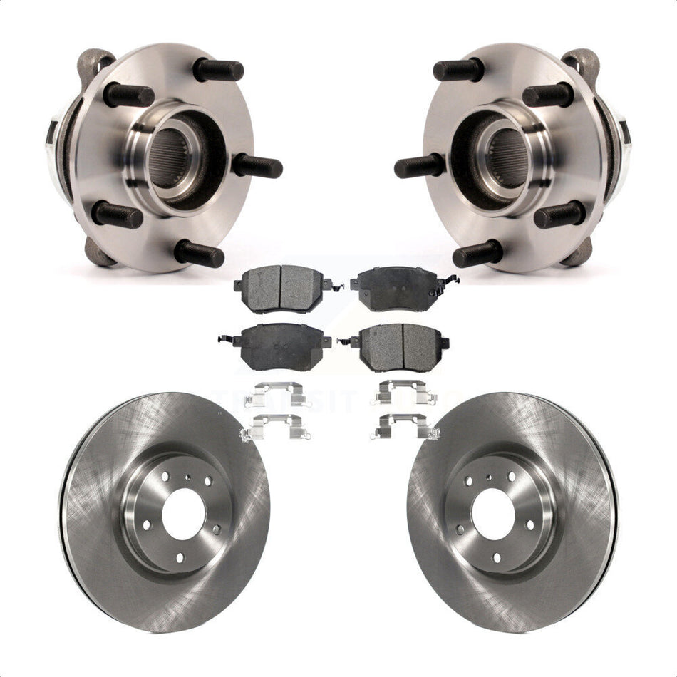 Front Hub Bearing Assembly With Disc Brake Rotors And Ceramic Pads Kit For Nissan Murano KBB-114125