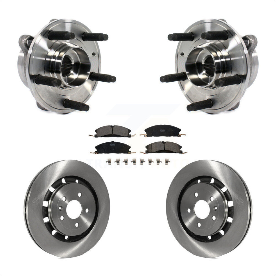 Front Hub Bearing Assembly With Disc Brake Rotors And Ceramic Pads Kit For Ford Taurus Police Interceptor Sedan Special Service KBB-114127