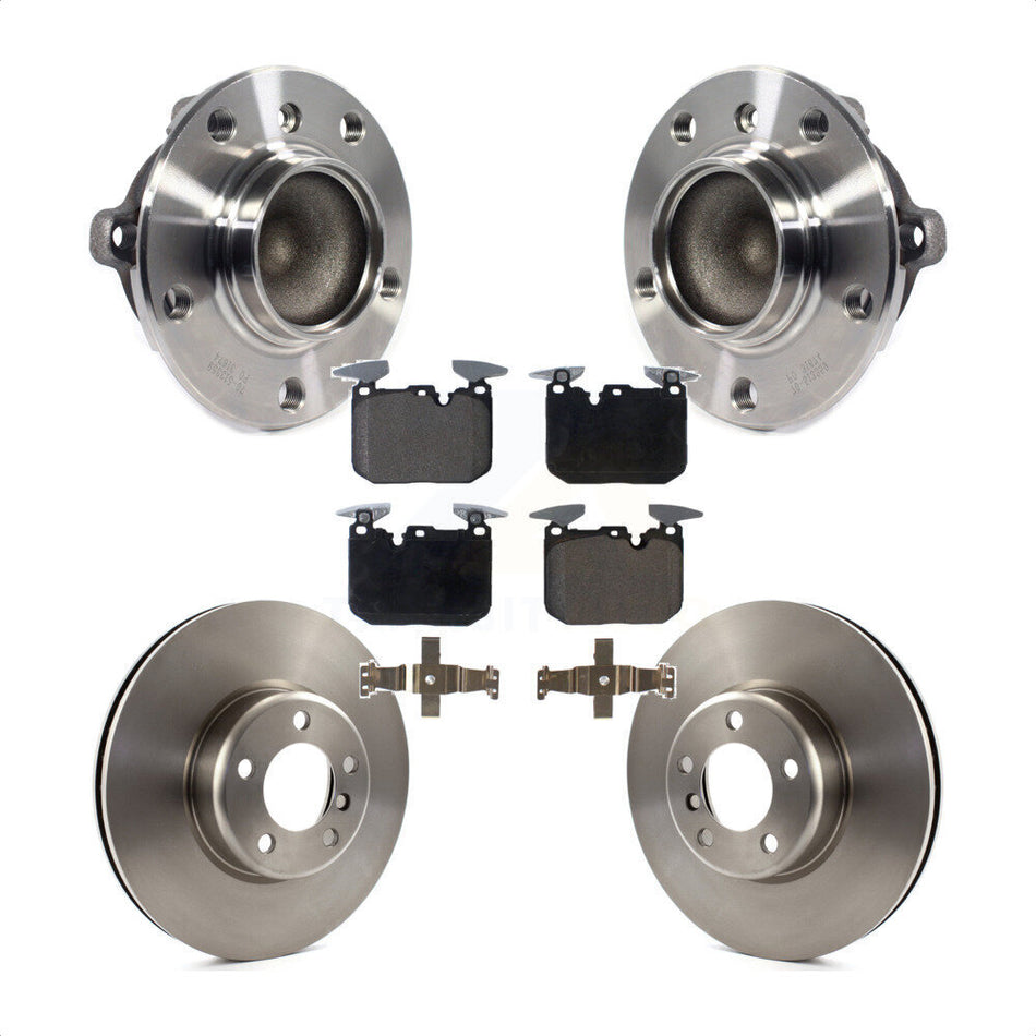 Front Hub Bearing Assembly With Disc Brake Rotors And Ceramic Pads Kit For BMW 328i 428i Gran Coupe 340i 435i ActiveHybrid 3 KBB-114131