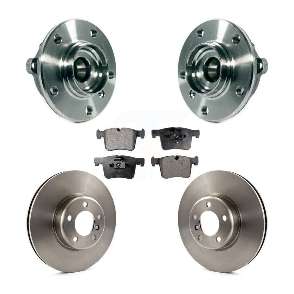 Front Hub Bearing Assembly With Disc Brake Rotors And Ceramic Pads Kit For BMW 335i xDrive 328i GT 435i Gran Coupe KBB-114134