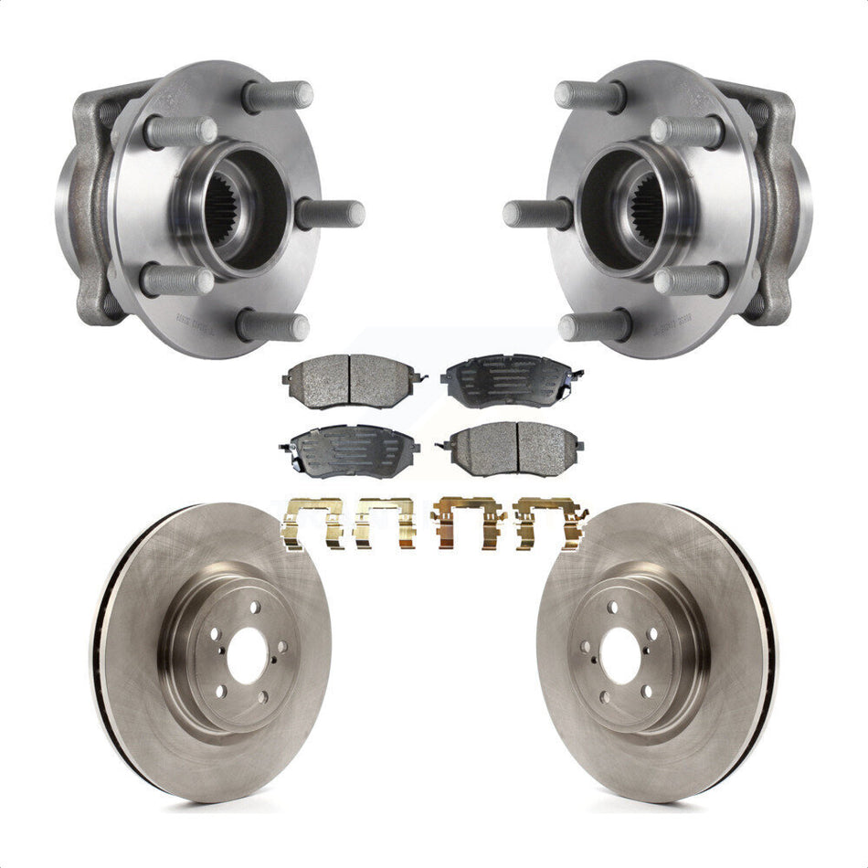 Front Hub Bearing Assembly With Disc Brake Rotors And Ceramic Pads Kit For Subaru Forester 2.0L KBB-114149