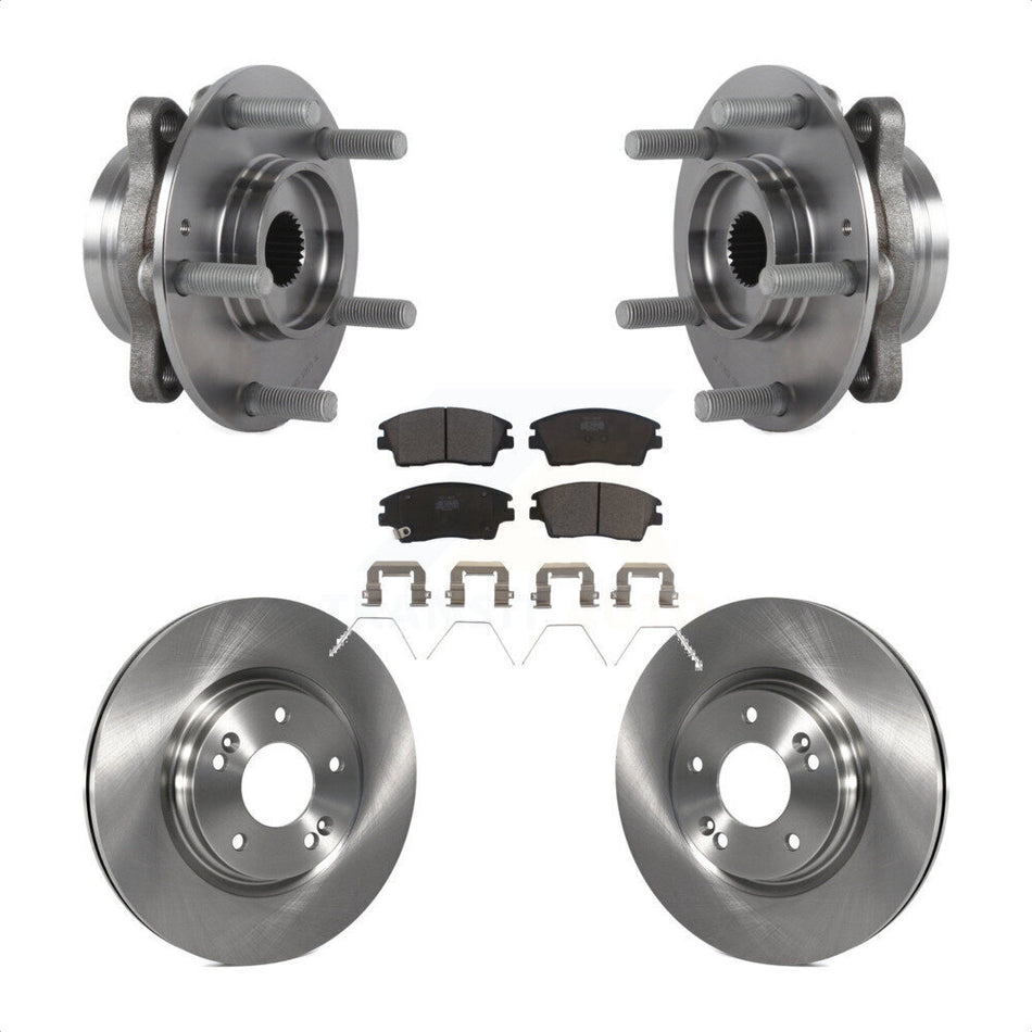 Front Hub Bearing Assembly With Disc Brake Rotors And Ceramic Pads Kit For 2017-2020 Hyundai Elantra 1.6L KBB-114153