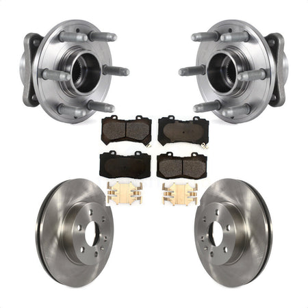 Front Hub Bearing Brake Rotor And Pad Kit For 2015-2020 Chevrolet Colorado GMC Canyon 4WD KBB-114166