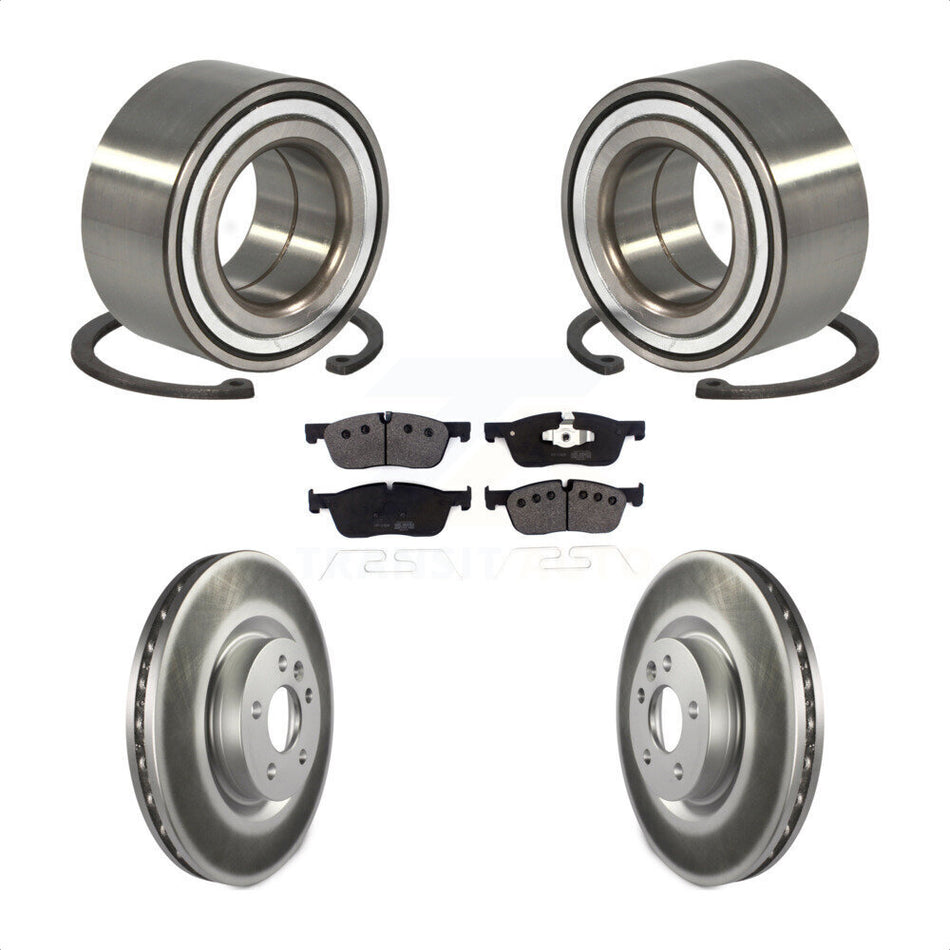 Front Wheel Bearing With Coated Disc Brake Rotors And Semi-Metallic Pads Kit For Land Rover Discovery Sport Range Evoque Jaguar E-Pace KBB-114299