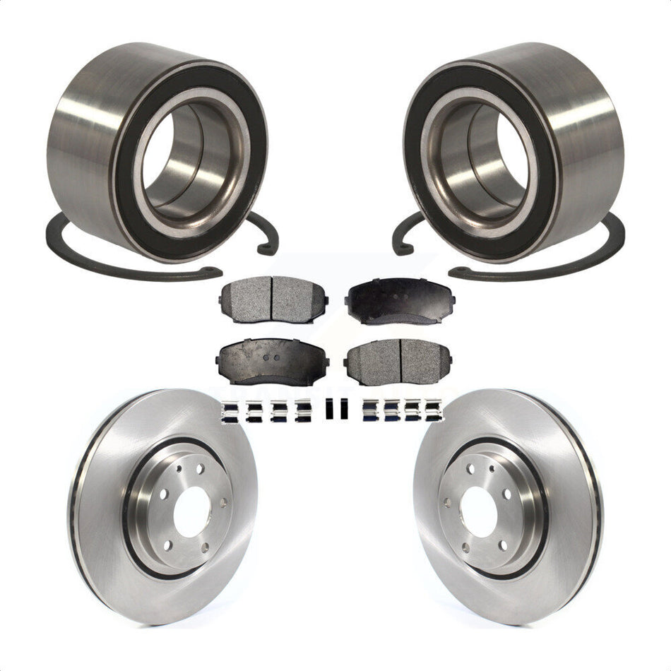 Front Wheel Bearing With Disc Brake Rotors And Ceramic Pads Kit For 2016-2018 Mazda CX-9 KBB-114396