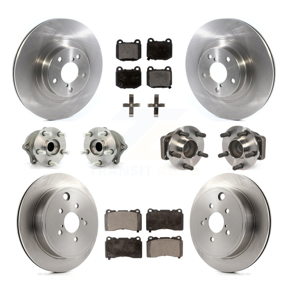 Front Rear Hub Bearing Brake Rotor Pads Kit (10Pc) For 2019 Toyota 86 TRD Special Edition KBB-114479