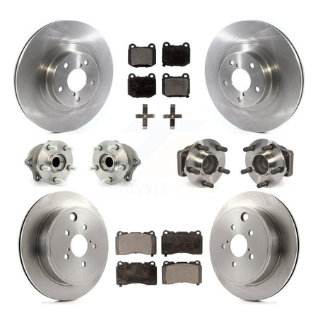 Front Rear Hub Bearing Brake Rotor Pads Kit (10Pc) For 2019 Toyota 86 TRD Special Edition KBB-114479