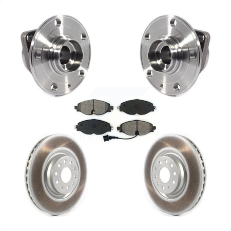 Front Hub Bearing Coat Brake Rotor Pad Kit For Volkswagen GTI Without Performance Package KBB-114708