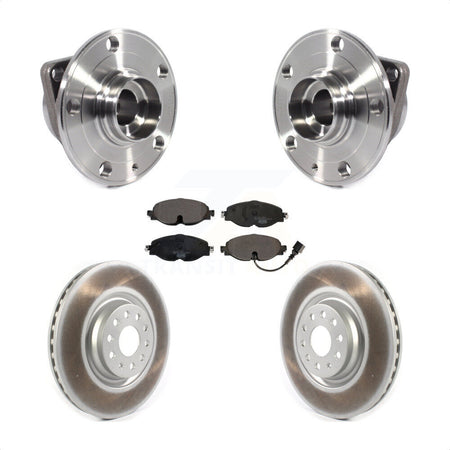 Front Hub Bearing Coat Brake Rotor Pad Kit For Volkswagen GTI Without Performance Package KBB-114789