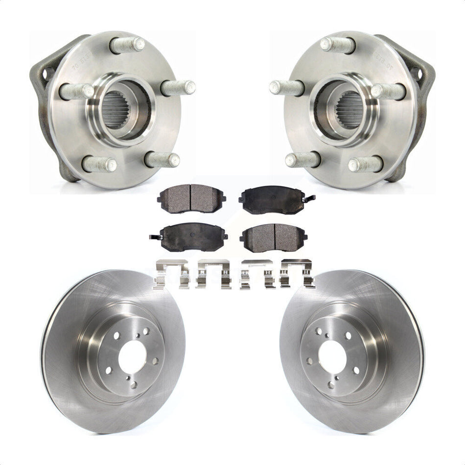 Front Hub Bearing Assembly With Disc Brake Rotors And Semi-Metallic Pads Kit For Subaru Outback Legacy Forester Impreza KBB-114800