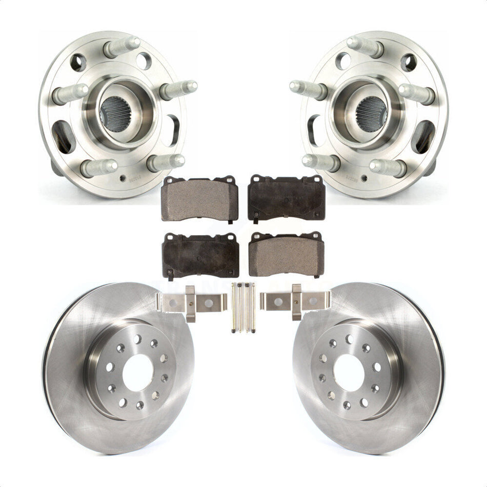 Front Hub Bearing Assembly With Disc Brake Rotors And Semi-Metallic Pads Kit For Cadillac CTS KBB-114813