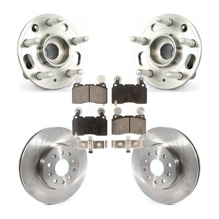Front Hub Bearing Assembly Disc Brake Rotors And Semi-Metallic Pads Kit For Cadillac CTS KBB-114816