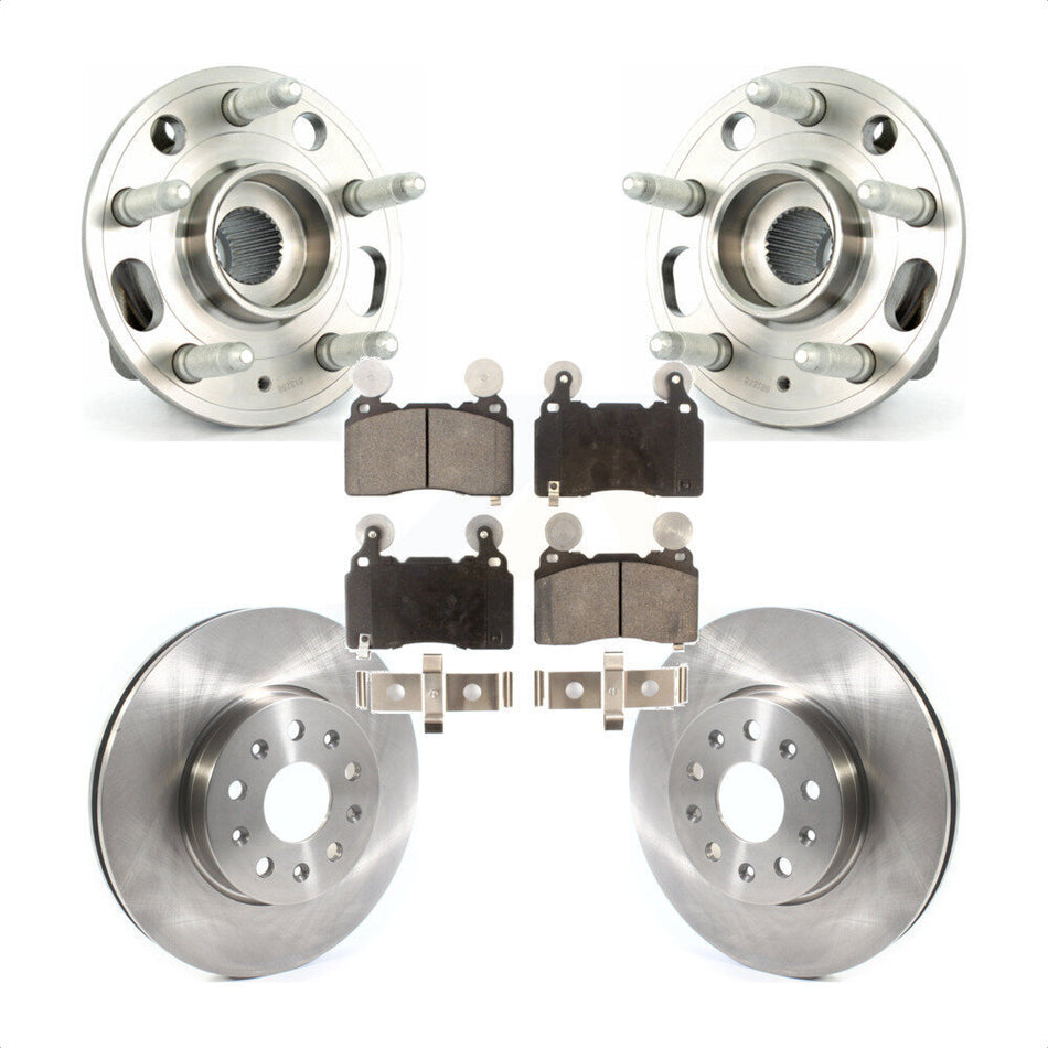 Front Hub Bearing Assembly Disc Brake Rotors And Semi-Metallic Pads Kit For Cadillac CTS KBB-114816