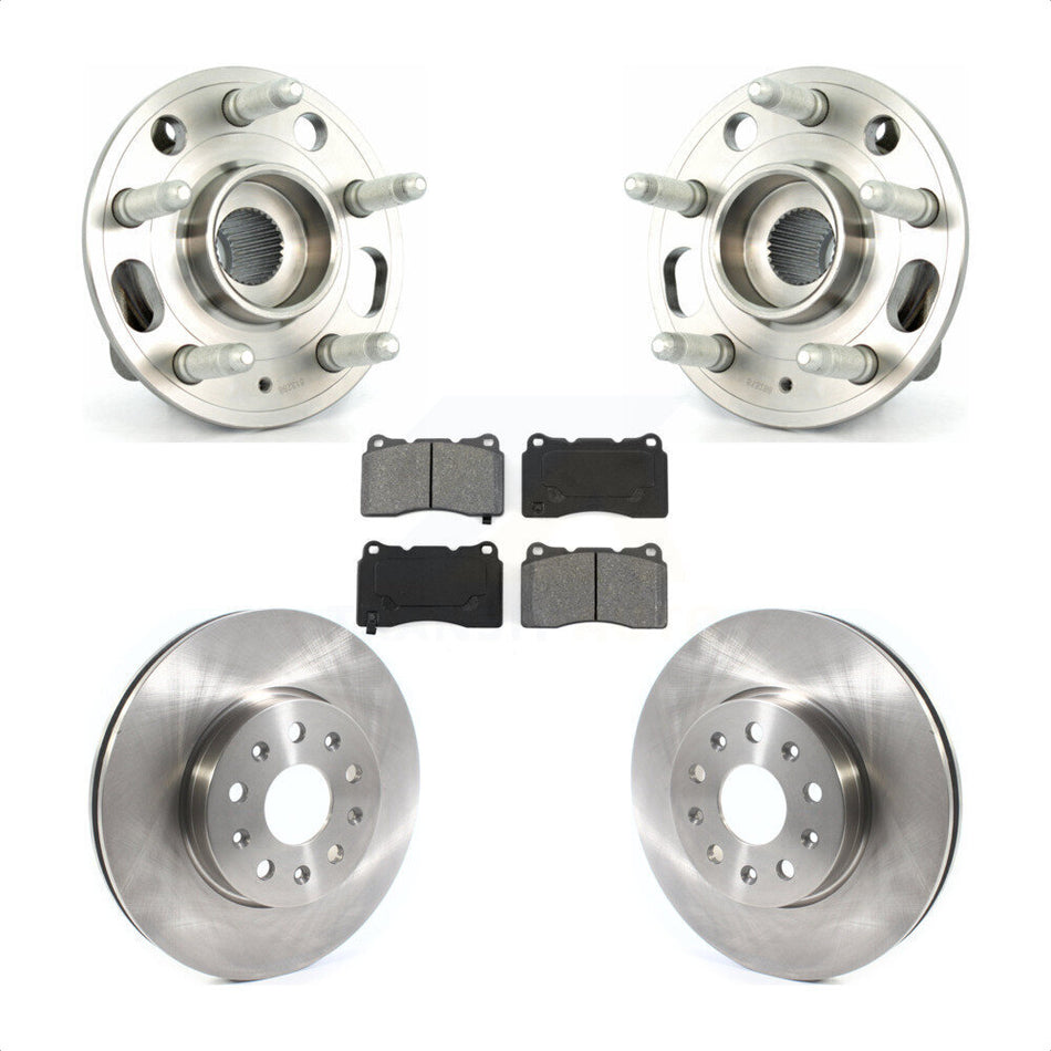 Front Hub Bearing Assembly With Disc Brake Rotors And Semi-Metallic Pads Kit For Cadillac CTS KBB-114840