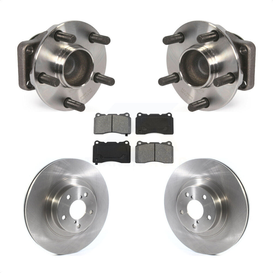 Front Hub Bearing Assembly With Disc Brake Rotors And Semi-Metallic Pads Kit For 2019 Toyota 86 TRD Special Edition Without Brembo Brakes KBB-114843