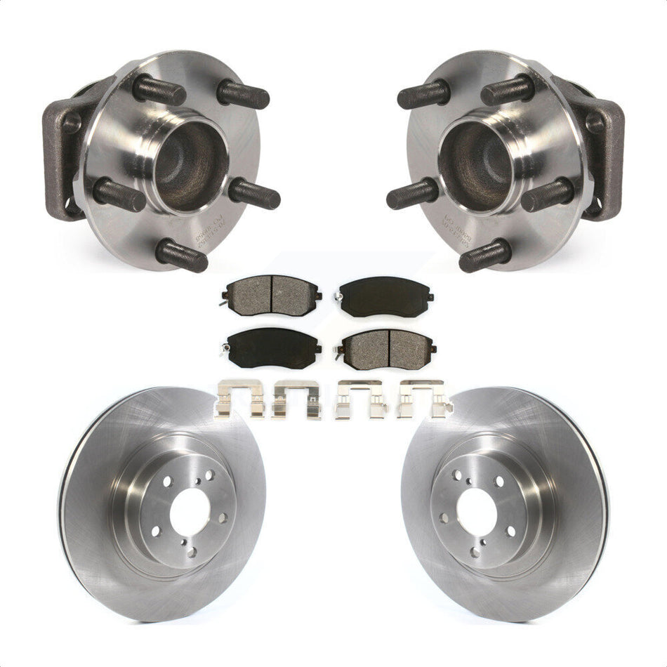 Front Hub Bearing Assembly With Disc Brake Rotors And Semi-Metallic Pads Kit For Scion FR-S Subaru BRZ Toyota 86 KBB-114844