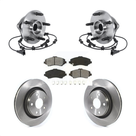 Front Hub Bearing Brake Rotor & Pad Kit For Jeep Wrangler With 332mm Diameter KBB-114845