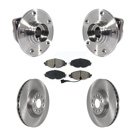Front Hub Bearing Disc Brake Rotor Pad Kit For Volkswagen GTI Without Performance Package KBB-114846