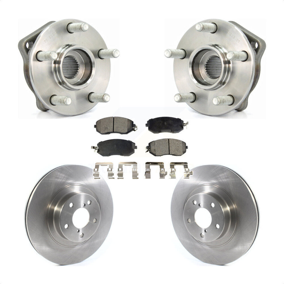Front Hub Bearing Assembly With Disc Brake Rotors And Ceramic Pads Kit For Subaru Impreza Outback Forester Legacy XV Crosstrek KBB-114853