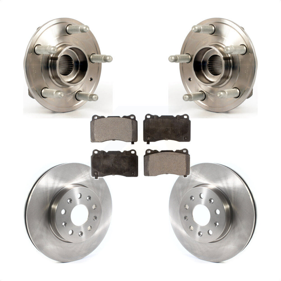 Front Hub Bearing Assembly With Disc Brake Rotors And Ceramic Pads Kit For Chevrolet Camaro Cadillac CTS KBB-114865