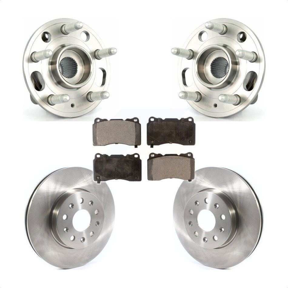 Front Hub Bearing Assembly With Disc Brake Rotors And Ceramic Pads Kit For Cadillac CTS KBB-114872