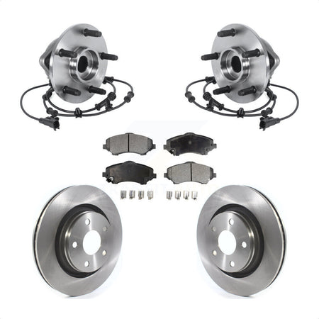 Front Hub Bearing Brake Rotor & Pad Kit For Jeep Wrangler With 332mm Diameter KBB-114879