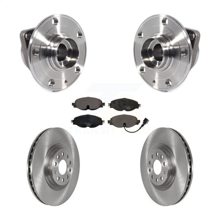 Front Hub Bearing Disc Brake Rotor Pad Kit For Volkswagen GTI Without Performance Package KBB-114881