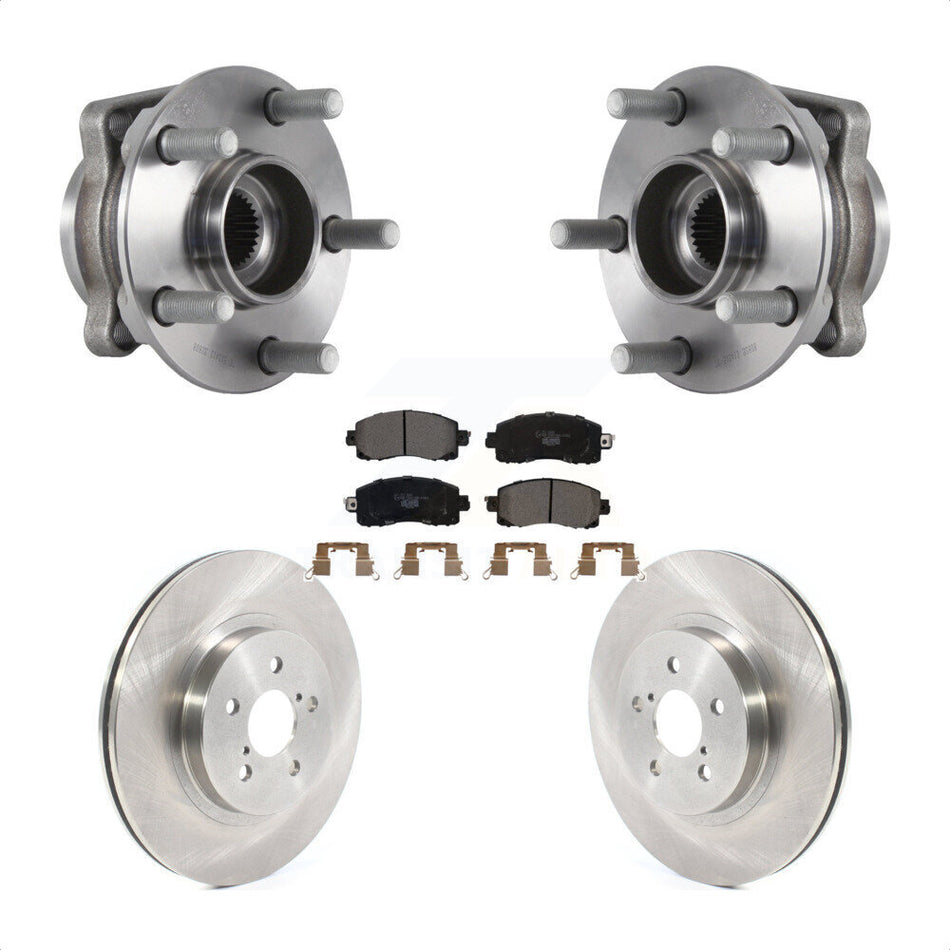 Front Hub Bearing Assembly With Disc Brake Rotors And Ceramic Pads Kit For Subaru Crosstrek Impreza KBB-114885