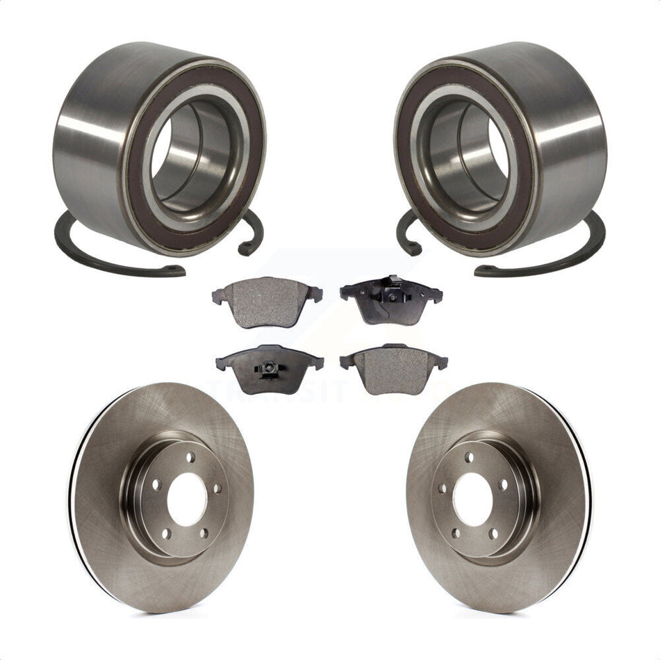 Front Wheel Bearing With Disc Brake Rotors And Semi-Metallic Pads Kit For Mazda 3 KBB-114911