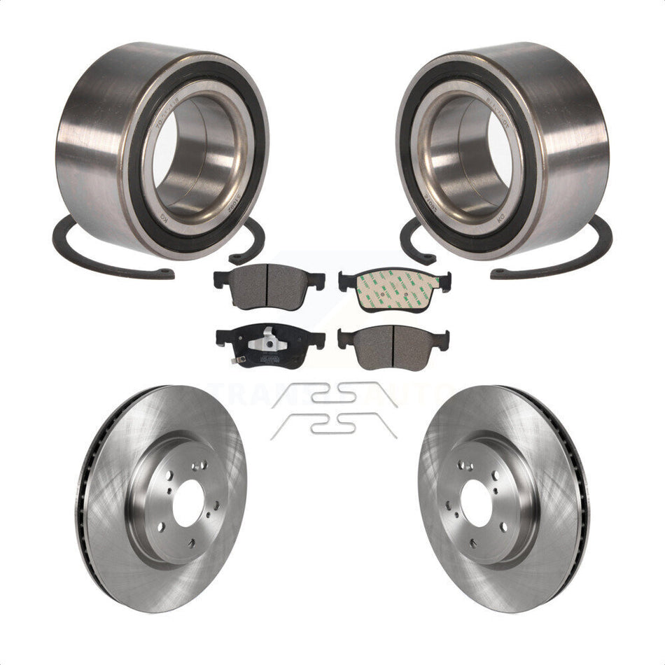 Front Wheel Bearing With Disc Brake Rotors And Semi-Metallic Pads Kit For Honda Accord KBB-115043
