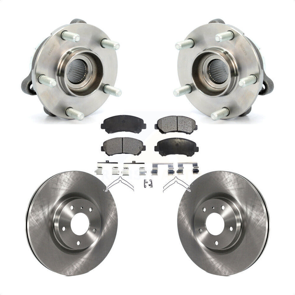 Front Hub Bearing Assembly With Disc Brake Rotors And Ceramic Pads Kit For Nissan Maxima KBB-115127