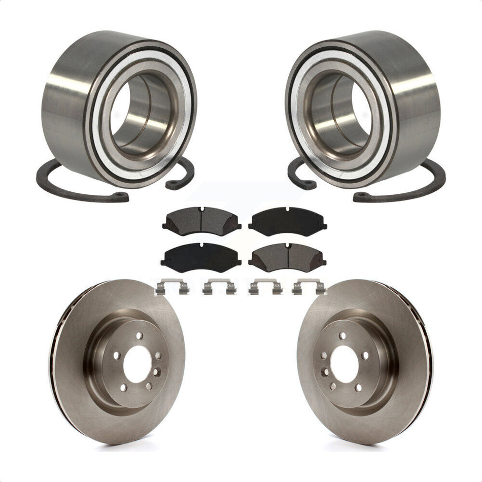 Front Wheel Bearing With Disc Brake Rotors And Semi-Metallic Pads Kit For Land Rover Range Sport Discovery KBB-115203
