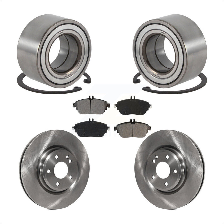 Front Wheel Bearing With Disc Brake Rotors And Semi-Metallic Pads Kit For Mercedes-Benz CLA250 GLA250 INFINITI QX30 KBB-115214