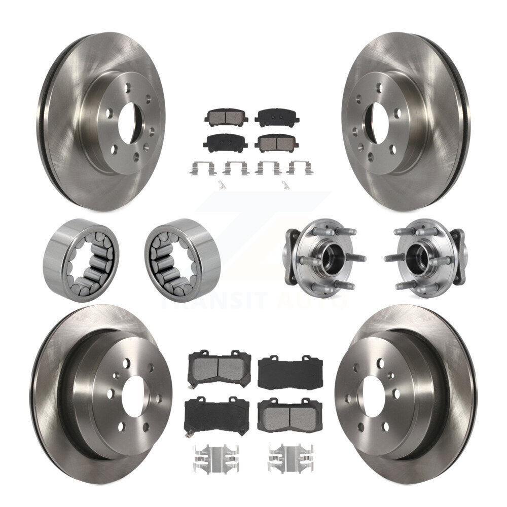Front Rear Hub Bearing Brake Rotor Pads Shoe Kit (10Pc) For Chevrolet Colorado GMC Canyon KBB-115245
