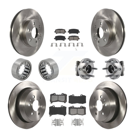 Front Rear Hub Bearing Brake Rotor Pads Shoe Kit (10Pc) For Chevrolet Colorado GMC Canyon KBB-115245