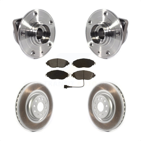 Front Hub Bearing Coat Brake Rotor Pad Kit For Volkswagen Tiguan Jetta Audi Q3 GTI Golf R KBB-115301