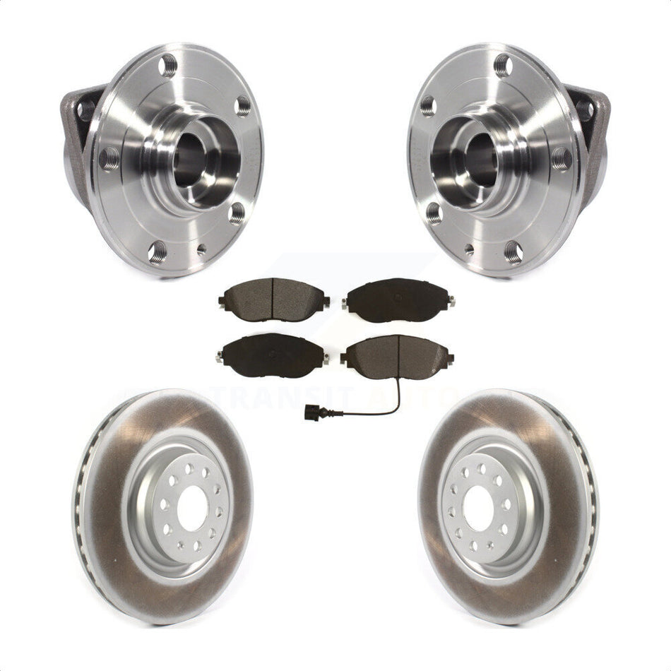Front Hub Bearing Coat Brake Rotor Pad Kit For Volkswagen Tiguan Jetta Audi Q3 GTI Golf R KBB-115301