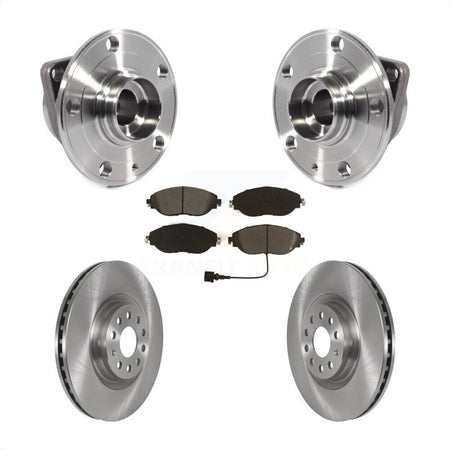 Front Hub Bearing Brake Rotor & Pad Kit For Volkswagen Tiguan Jetta Audi Q3 GTI Golf R S3 KBB-115327