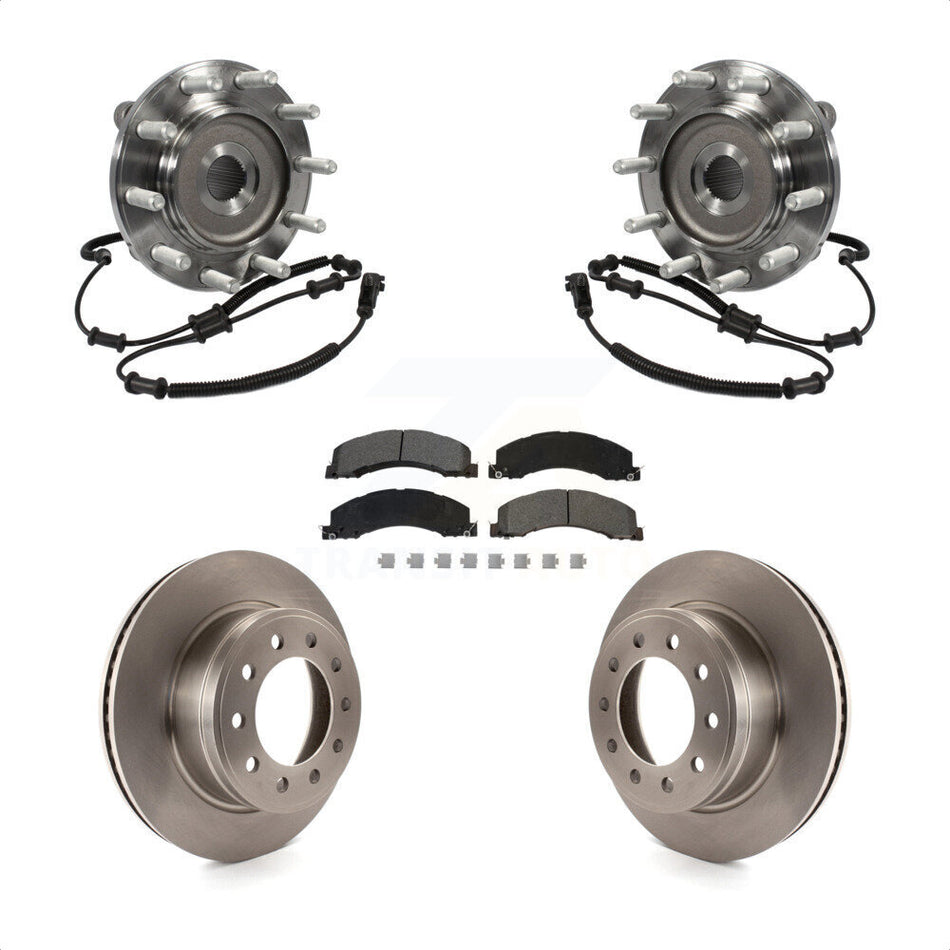 Front Hub Bearing Assembly With Disc Brake Rotors And Semi-Metallic Pads Kit For Ram 5500 Dodge 4500 KBB-115333