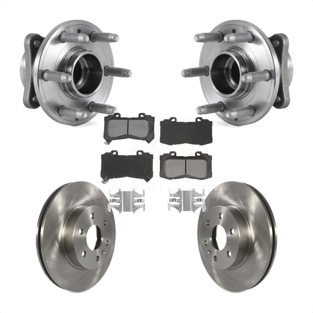 Front Hub Bearing Brake Rotor And Pad Kit For 2015-2020 Chevrolet Colorado GMC Canyon 4WD KBB-115334
