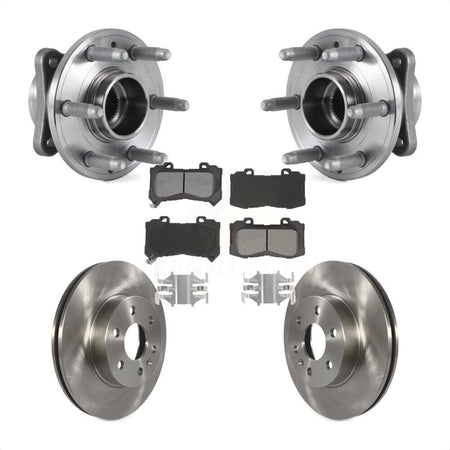 Front Hub Bearing Brake Rotor And Pad Kit For 2015-2020 Chevrolet Colorado GMC Canyon 4WD KBB-115334