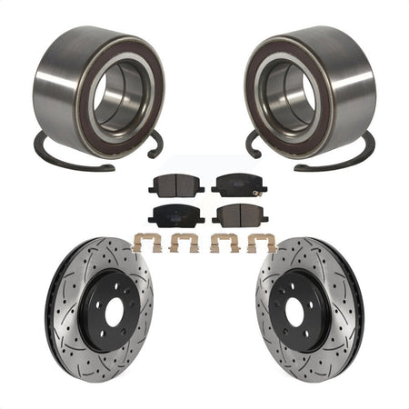 Front Wheel Bearing Coated Drill Slot Brake Rotor Pad Kit For Buick Encore Chevrolet Trax KBB-115661