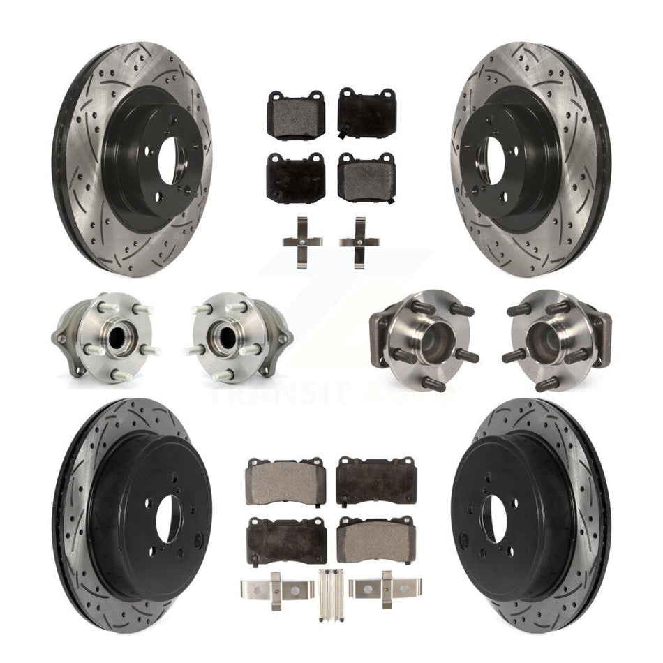 Front Rear Hub Bearing Coat Brake Rotor Pads Kit (10Pc) For Toyota 86 TRD Special Edition KBB-115732